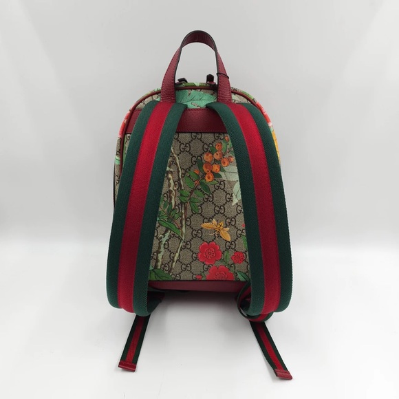 Gucci Red Small GG Supreme Tian Backpack - Picture 4 of 10